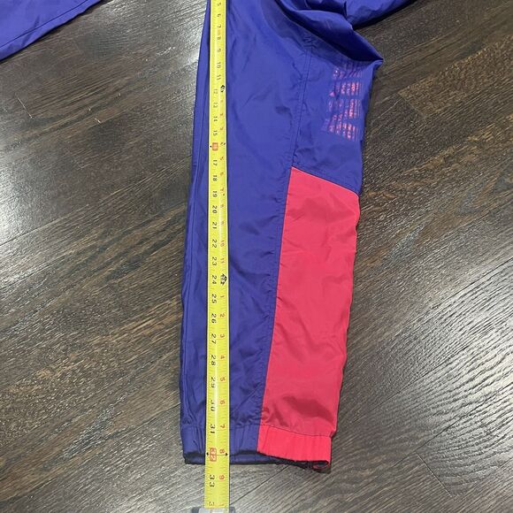 Vintage NIKE Track Pants Men’s Medium Spell Out Nylon 90s Gray Tag Purple Pink - Picture 8 of 8